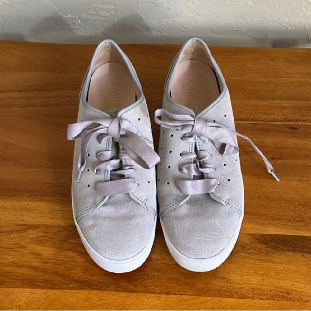 Women's Gray‎ Vionic Suede Casual Sneakers Ribbon laces size 9.5 - Picture 6 of 6
